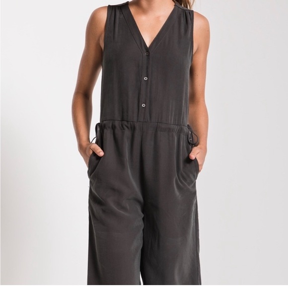 Rag Poets Pants - Rag Poets Madrid-Raven Jumpsuit size small gray casual